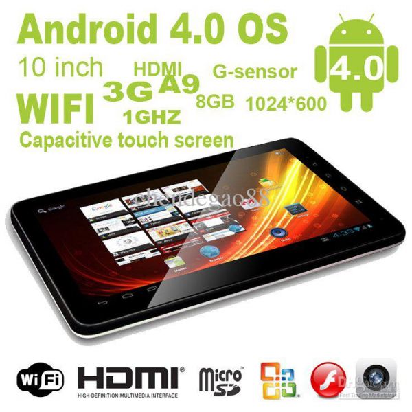 10.2 "Zenithink ZT-280 C91 Android 4.0 Tablet PC Wifi 3G tel